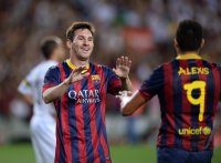 FUSSBALL International 2013/2014: JUBEL Lionel Messi (Barca)