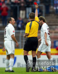 Fussball 2. Bundesliga: KSC-SSV, Rot fuer Gerster