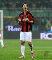 FUSSBALL SERIE A:  JUBEL Zlatan Ibrahimovic (AC Mailand)