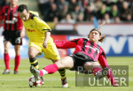 Fussball 1. Bundesliga: Leverkusen - Dortmund, Zweikampf