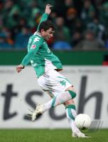 Fussball 1. Bundesliga: Bremen, BOENISCH Einzelaktion