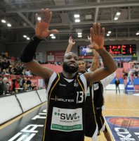 Basketball 1. Bundesliga  11/12:  Walter Tigers Tuebingen - ENBW Ludwigsburg