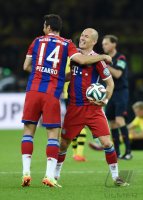 Fussball Pokalfinale 13/14: JUBEL Arjen Robben (FC Bayern Muenchen)