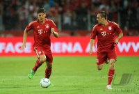 Fussball 1. Bundesliga : Mario Gomez , Franck Ribery (v. li., FC Bayern Muenchen)