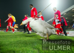Fussball 2. Bundesliga: Oberhausen - Karlsruhe, Maskottchen Luzy