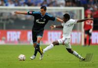 FUSSBALL: LIGA TOTAL CUP 2010 , David Alaba (re, FCB) gegen Christoph Moritz (li, Schalke)