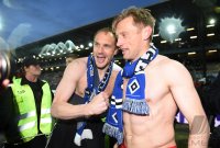 Fussball, 1. Bundesliga  Saison 2014/2015 Relegation: Karlsruher SC - Hamburger SV