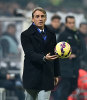 Fussball International Serie A 14/15: Trainer Roberto Mancini (Inter Mailand)
