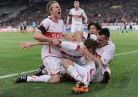 Fussball 1. Bundesliga : JUBEL Georg Niedermeier (VfB Stuttgart)