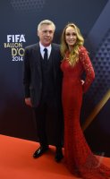 Fussball International  FIFA Ballon d Or 2014: Ancelotti mit Frau