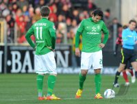 Fussball 1. Bundesliga  Saison 2011/2012:  Markus Rosenberg (li,) mit Claudio Pizarro (SV Werder Bremen)