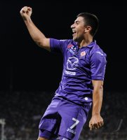 FUSSBALL SERIE A 2013/2014: JUBEL David Pizarro (AC Florenz)