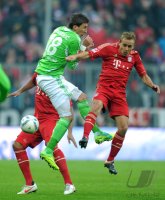 Fussball 1. Bundesliga, Saison 2011/2012:  FC Bayern Muenchen - VfL Wolfsburg