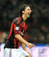 FUSSBALL SERIE A:  JUBEL Zlatan Ibrahimovic (AC Mailand)