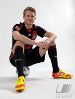 Andre SCHUERRLE (Deutschland) posiert im exklusiven Pressefoto ULMER Shooting im Trikot von Bayer 04 Leverkusen