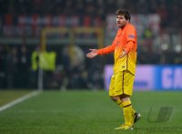 FUSSBALL INTERNATIONAL CHL ACHTELFINALE 12/13: Lionel Messi (Barca) enttaeuscht