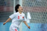 FUSSBALL  Olympia 2008   Vorrunde  Frauen  GRENZELOSER JUBEL China 