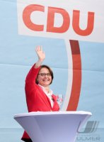 Politik, Bundestagswahl 2021 Wahlkampf CDU; Staatsministerin Annette Widmann - Mauz