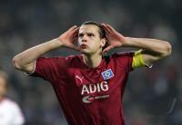 Fussball Uefa Cup: Hamburg - FC Thun, Jubel VAN BUYTEN