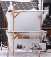 Ein Eisgalgen bei der Brauerei Schimpf in Neustetten - Remmingsheim