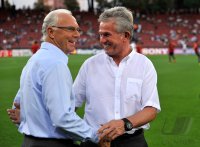 Fussball CHL  Saison 2011/2012:  Franz Beckenbauer mit Trainer Jupp Heynckes  (v. li., FC Bayern Muenchen)