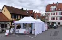 Tuebingen, Corona Schnelltest-Station am Haagtorplatz
