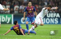 FUSSBALL INTERNATIONAL  CHL Viertelfinale 11/12: AC Mailand - FC Barcelona 