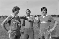 Fussball 1. Bundesliga Saison 1988/1989: Beierlorzer, Csernai, Sigurvinsson