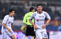 FUSSBALL Coppa Italia Viertelfinale 14/15: JUBEL Mario Gomez (AC Florenz)