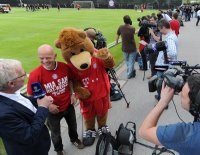 Fussball CHL Finale 2012: Abschluss Training beim FC Bayern Muenchen