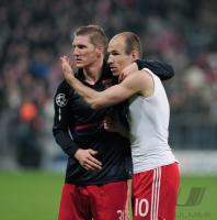 FUSSBALL  International CHL 09/10: JUBEL ROBBEN (FC Bayern  Muenchen)