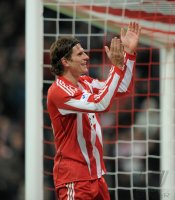 Fussball 1. Bundesliga  Saison 2010/2011: JUBEL Mario Gomez (FC Bayern Muenchen)
