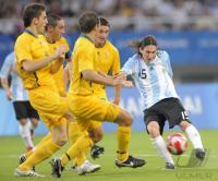 FUSSBALL  Olympia 2008  Peking  Vorrunde Argentinien - Australien