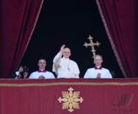 Rom;  Papst Franziskus I. spricht den Urbi Et Orbi Segen