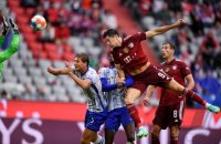 Fussball 1. Bundesliga Saison 21/22: FC Bayern Muenchen -  Hertha BSC Berlin