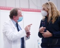 PK im Impfzentrum Paul Horn Arena Tuebingen