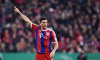 Fussball DFB Pokal Achtelfinale 14/15: Robert Lewandowski (FC Bayern Muenchen)