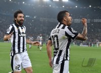 Fussball CHL 14/15 Halbfinale: JUBEL Carlos Tevez (Juventus Turin)