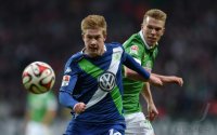 Fussball, 1. Bundesliga  Saison 2014/2015: SV Werder Bremen - VfL Wolfsburg