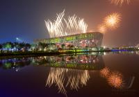 FUSSBALL  Olympia 2008  EROEFFNUNGSFEIER Feuerwerk