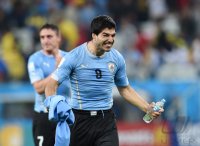 FUSSBALL WM 2014: JUBEL Luis SUAREZ (Uruguay)