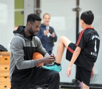 Basketball 2. Bundesliga 19/20 Tigers Tuebingen besuchen Geschwister-Scholl-Schule