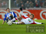 Fussball 1. Bundesliga: Koeln - Berlin, Zweikampf