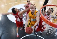 Basketball 1. Bundesliga 2012/2013:  Walter Tigers Tuebingen - FC Bayern Muenchen