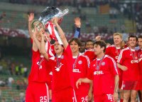 FUSSBALL CHAMPIONSLEAGUE FINALE 2000/2001:  JUBEL FC Bayern Muenchen