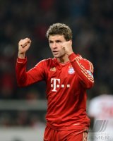 Fussball 1. Bundesliga Saison 12/13:  JUBEL Thomas Mueller (FC Bayern Muenchen)