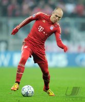 Fussball CHL  Saison 2011/2012:  Arjen Robben (FC Bayern Muenchen)