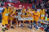 Basketball 1. Bundesliga 14/15 Hauptrunde:  Walter Tigers Tuebingen - Eisbaeren Bremerhaven