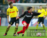 Fussball 1. Bundesliga: Dortmund - Frankfurt, Zweikampf