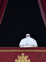 Rom;  Papst Franziskus I. spricht den Urbi Et Orbi Segen